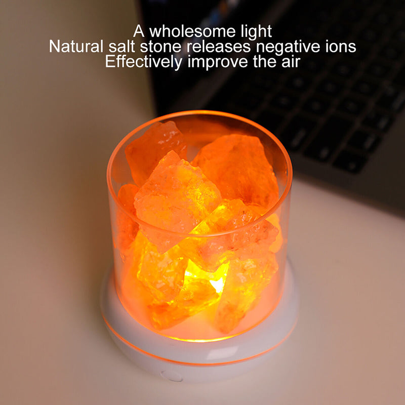 Himalayan Salt Diffuser Lamp USB Aromatherapy Wireless Sprayer (White) Newly