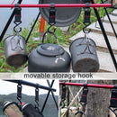 5pcs Outdoor Camping Hiking Hanging Rack Pot Pan Cookware Lamp Holder Hook Newly