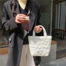 Women Contrast Color Shoulder Bag Lady Stitching Small Shopping Underarm Bag
