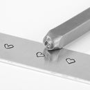 9pcs Metal Jewelry Stamps Punch Working Blank Bangle Stamping Mold (Heart) Newly