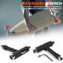 T-Type Skateboard Tool Ratchet Socket Wrench Kick Scooter Hand Tool Black Newly