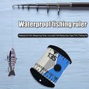 Waterproof Foldable Fish Ruler Accurate Lure Measure Tape Tackle (Blue) Newly