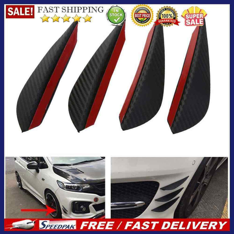 Car Front Bumper Air Cutter Universal Carbon Fiber Modified Front Bumper Spoiler