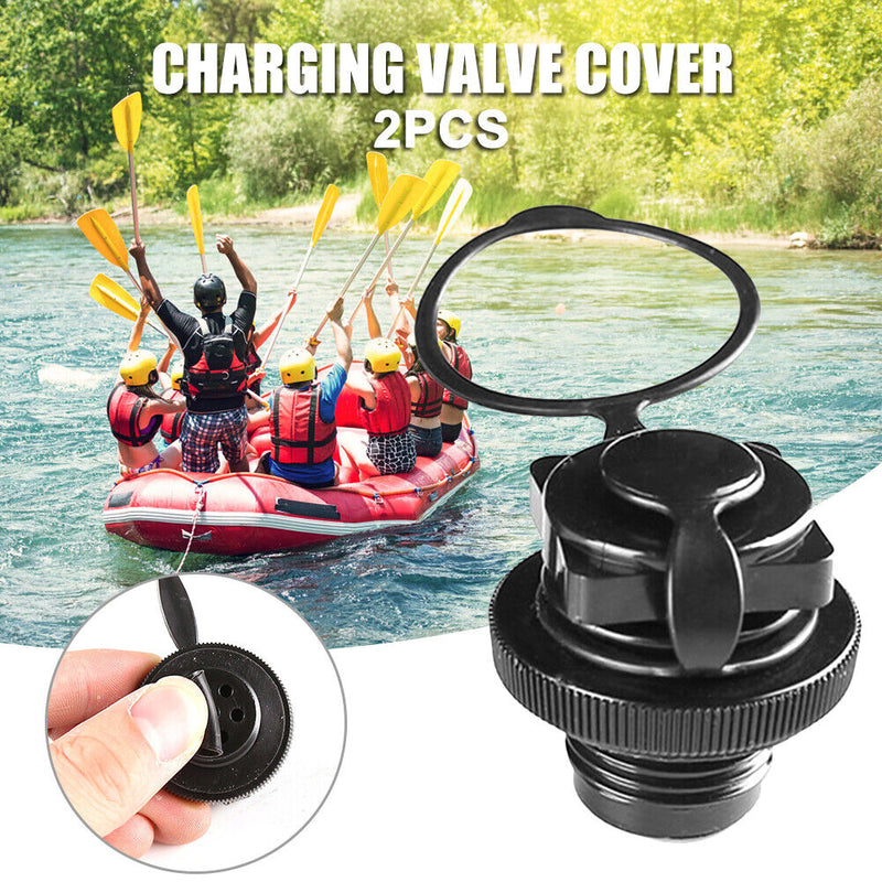 2x Safety Air Valve Nozzle Caps for Inflatable Boat Kayak Raft Mattress Air