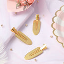 Seamless Hair Clips Golden Headwear Hair Claws for Women Girls Fixed Bangs Tools