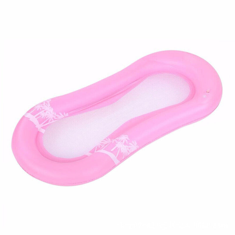 PVC Inflatable Pool Air Mattress Lounger Floating Water Hammock Bed (Pink) Newly
