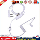 2Pin Acoustic Tube Headset PTT Mic Earpiece for Baofeng Kenwood 2way Radio Newly