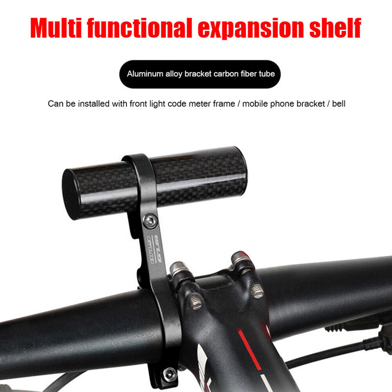 Carbon Tube Bicycle Handleable Extender MTB Bike Cycling Headlight Bracket Holder
