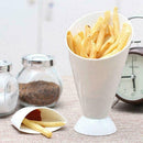 Dipper Fry Snack Cone Stand French Fries Sauce Ketchup Dip L0Y5 Container Y0M7