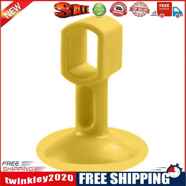 2pcs Doorknob Wall Mute Crash Pad Cushion Door Handle Silencer (Yellow)