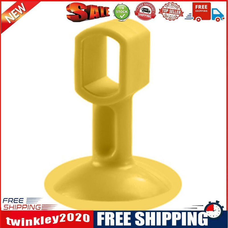 2pcs Doorknob Wall Mute Crash Pad Cushion Door Handle Silencer (Yellow)