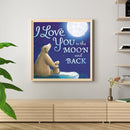 Handmade DIY Full Round Drill Diamond Painting 5D White Bear Poster Kit