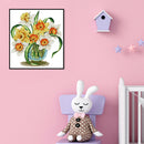 Partial Embroidery DIY 14CT Stamped Canvas Cross Stitch Lily 4 Home Craft Kit