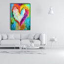Painting By Numbers Kit DIY Colorful Heart Canvas Oil Art Picture for Home