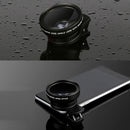 2 in 1 Lens Universal Clip 37mm Cell Phone Lens 0.45x 49UV HD Lens (Black)