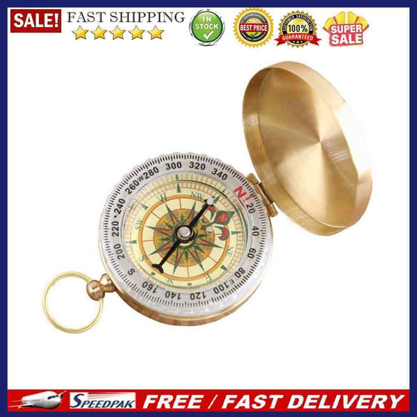 Waterproof Mini Portable Copper Navigation Flip Compass for Outdoor Activit