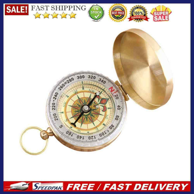 Waterproof Mini Portable Copper Navigation Flip Compass for Outdoor Activit