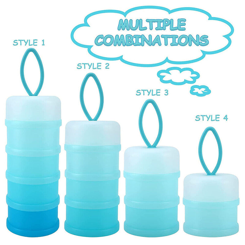 Detachable 4 Layers Feeding Dispenser Snack Milk Powder Box Storage Container