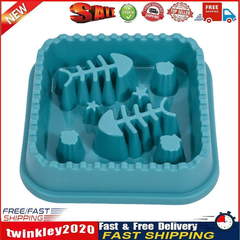 Dog Feeding Food Bowls Slow Eating Feeder Dish Pet Anti Gulping (Green) Newly