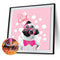 5D DIY Full Drill Round Shape Cool Dog Rhinestone Diamond Drawing for Bedroom