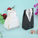 50pcs Wedding Favors Bride Groom Dress Candy Boxes DIY Event Party Decor Supply