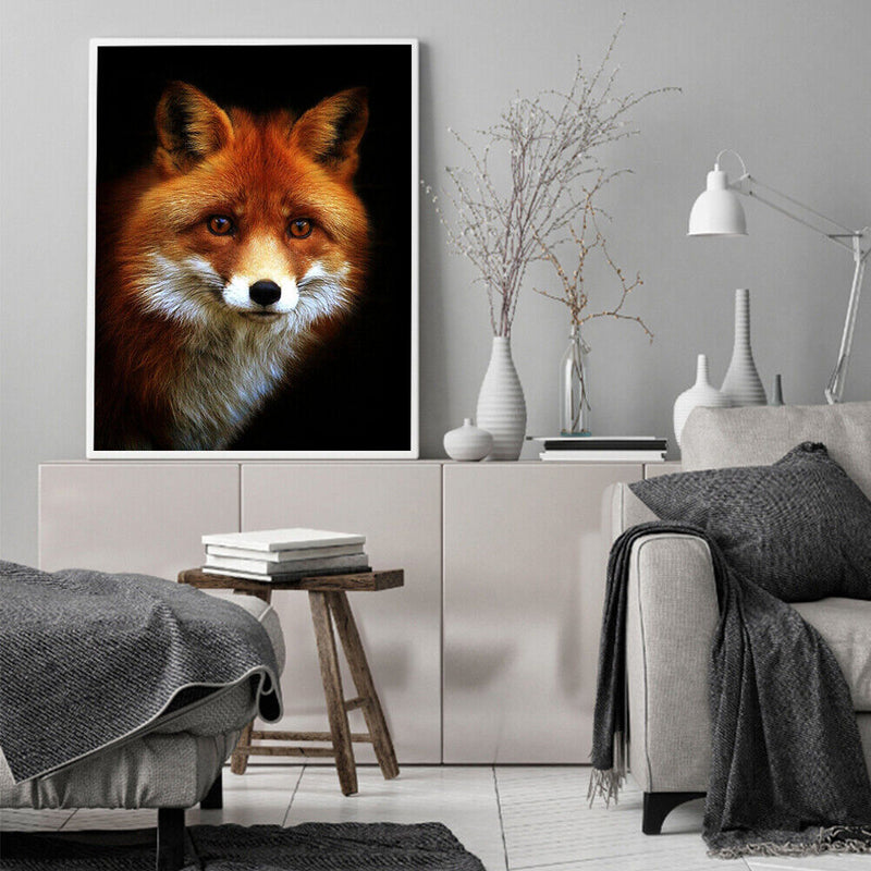 Fox Frameless Picture Oil Paint By Numbers Hand Painted Picture Room Decora