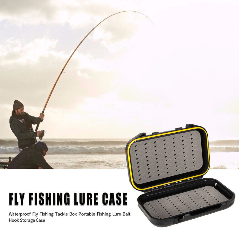 Portable Fishing Bait Lure Hook Storage Box PE Fly Fishing Tackle Case Schw