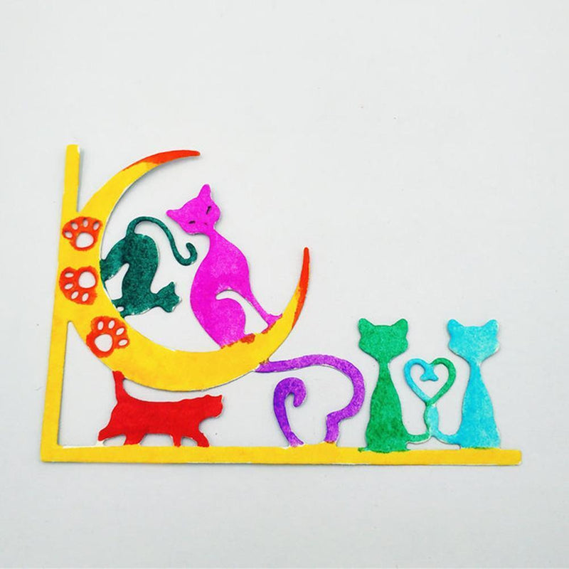Metal Cutting Dies Stencils for DIY Scrapbooking Photo Album Moon Cat Card