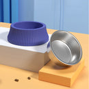 Stainless Steel Detachable Food Bowl Roman Column Puppy Water Bowl Dish Feede