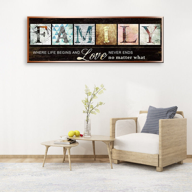 DIY Full Round Drill Rhinestone Diamond Painting Family Letter Handwork Home Art
