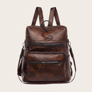 Unisex Backpack Waterproof Leather Large Capacity Travel Anti Theft Rucksacks