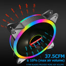 COOLMOON 12cm Cooling Fan DC 12V Large 4 Pin Rainbow PC Case Heatsink Radiator