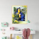 Flower Bird Oil Paint By Numbers Kit DIY Acrylic Painting Wall Art Picture Craft