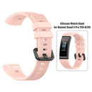 Silicone Watchband w/Buckle for Huawei Band 4 Pro TER-B29S (Light Pink) Newly