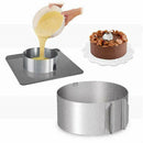 6-8" Adjustable Round Mousse Mould Cake Steel Pastry Mold Baking C6I3 X5Q8