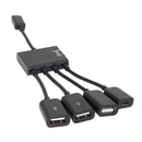 4 Port Micro USB Power Charging OTG Hub Cable for Sumsung Android PC