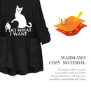 Sherpa Hood Wearable Blanket Fleece Blanket Sweatshirt with Pockets & Sleeves