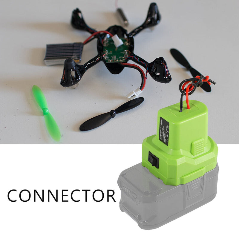 Battery Power Adapter Power Connector with Fuse Switch Wire Terminals for Ryobi