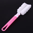 Sponge Cup Brush Removable Handle Cup Cleaning Brush Bottle Scrubber (Pink)