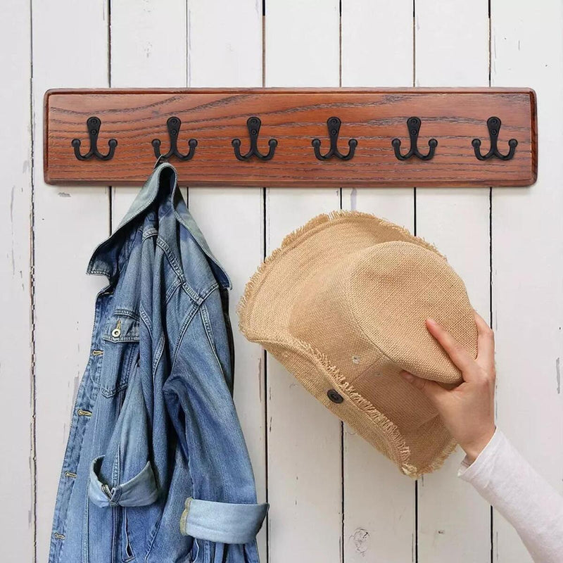 5x Double Robe Hook Heavy Duty Coat Hooks Wall Mounted for Hat hardware/
