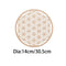 Wooden Wall Sign Slice Wood Base Flower Of Life Energy Mat Flower of Life Shape