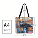 Cute cat Printed Shoulder Shopping Bag Casual Large Tote Handbag (40*40cm)
