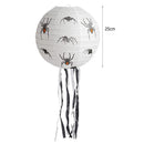 Halloween White Spider Paper Lanterns Reusable for Ghost Festival Items (25