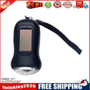 Hand Crank Solar Dynamo Torch Lamp Outdoor Emergency LED Flashlight (Black)