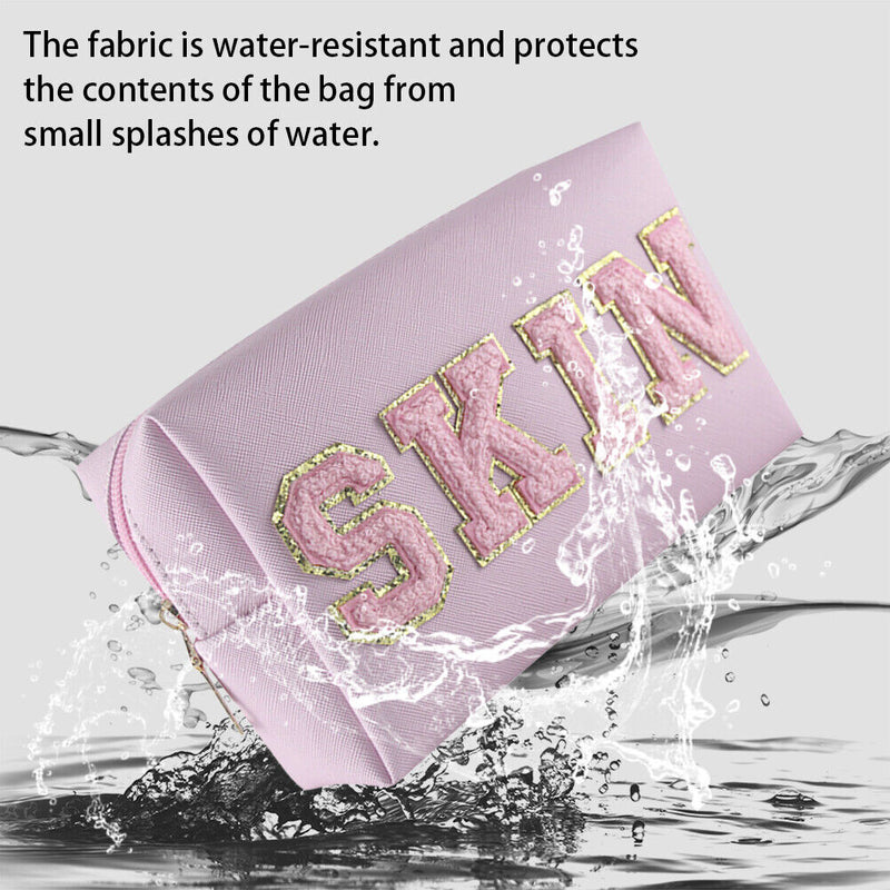 Cosmetic Bag Pu Leather Makeup Pouch Portable Travel Organizer Zipper for Travel