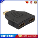 Portable 1080P HDMI-compatible Male to 2 Female 1 In 2 Out Splitter Adapter