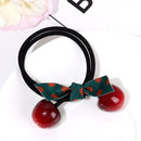 Cute Hair Accessories Women Korean Hair Rope Hair Ring Cherry High Elastic