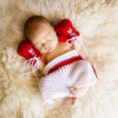 Baby Photography Prop Knitted Soft Newborn Boxing Gloves Pants Outfits
