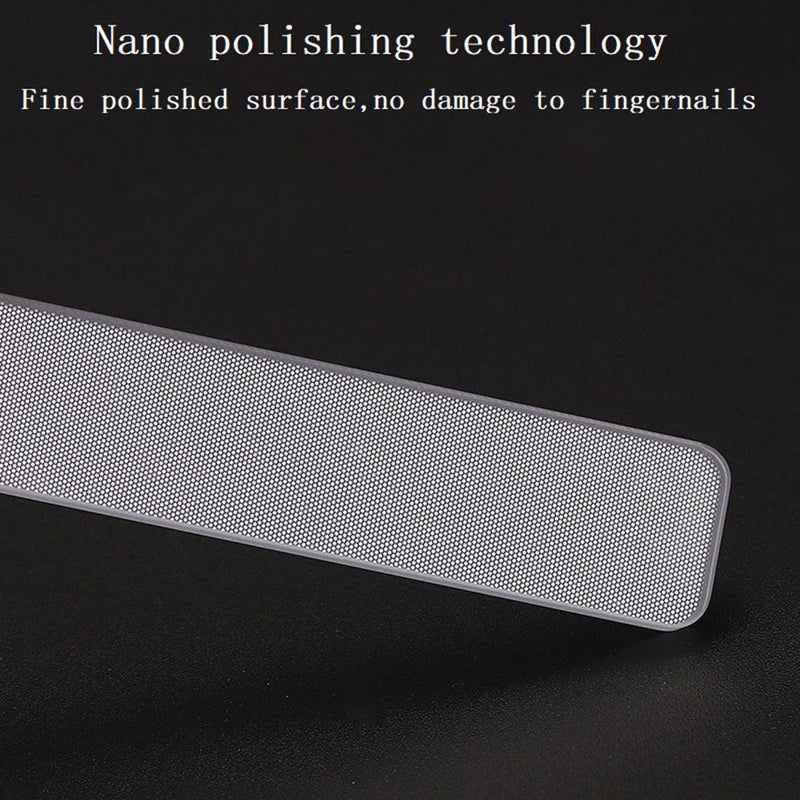 Washable Nano Polished Glass Nail File Transparent Nail Sanding Grinding Shiner
