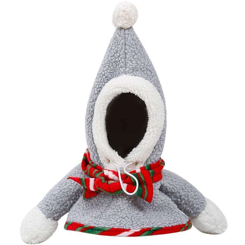 Dog/Cat Funny Plus Snowman Fur Ball Transformed Pet Christmas Headwear Warm